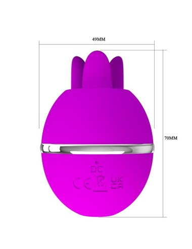 PRETTY LOVE - VIBRADOR DE SILICONA REDONDO GEMINI BALL MORADO