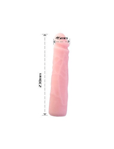 BAILE - DILDO SILICONA TACTO PIEL REALISTICO 23 CM
