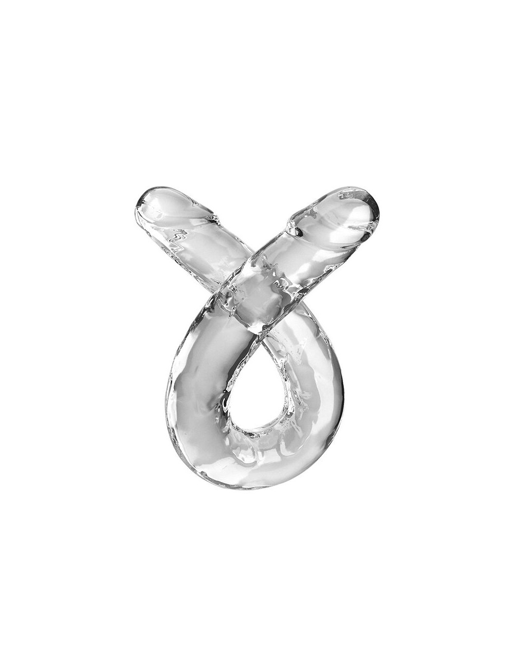 KING COCK - DOUBLE TROUBLE DILDO DOBLE 46 CM TRANSPARENTE