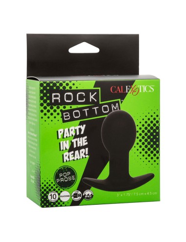 CALEXOTICS - ROCK BOTTOM PLUG ANAL 10 VIBRACIONES SILICONA NEGRO