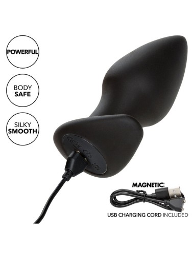 CALEXOTICS - ROCK BOTTOM PERFECT PLUG ANAL 10 VIBRACIONES SILICONA NEGRO