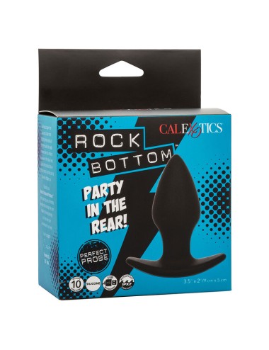 CALEXOTICS - ROCK BOTTOM PERFECT PLUG ANAL 10 VIBRACIONES SILICONA NEGRO