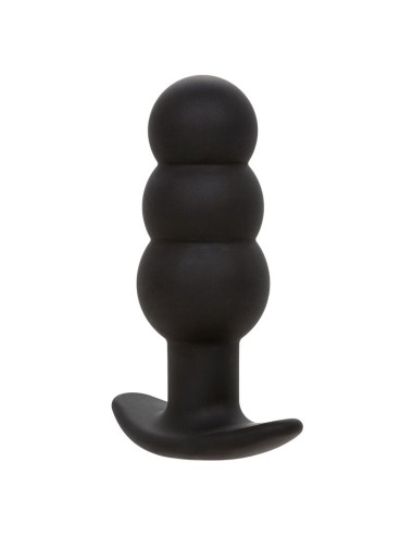 CALEXOTICS - ROCK BOTTOM PLUG ANAL CON CUENTAS 10 VIBRACIONES SILICONA NEGRO