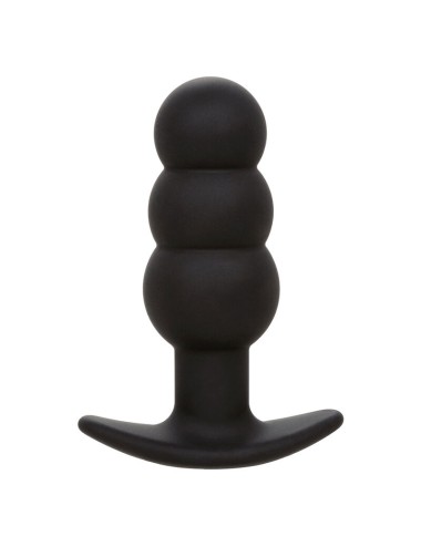 CALEXOTICS - ROCK BOTTOM PLUG ANAL CON CUENTAS 10 VIBRACIONES SILICONA NEGRO