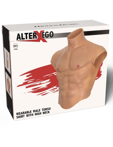 HIDDEN DESIRE - ALTER EGO CAMISETA SILICONA TORSO MASCULINO CON ABDOMINALES NATURAL