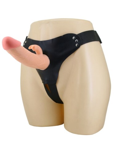 PRETTY LOVE - MAVIS HARNESS BRIEFS UNIVERSAL CON DILDO 19 CM NATURAL