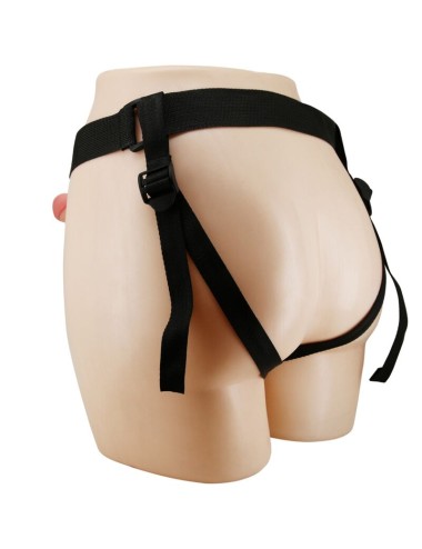 PRETTY LOVE - MAVIS HARNESS BRIEFS UNIVERSAL CON DILDO 19 CM NATURAL