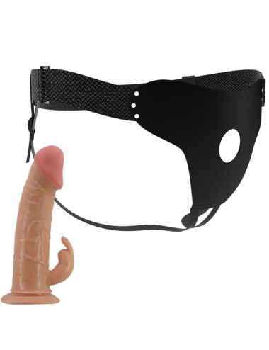 PRETTY LOVE - MAVIS HARNESS BRIEFS UNIVERSAL CON DILDO 19 CM NATURAL