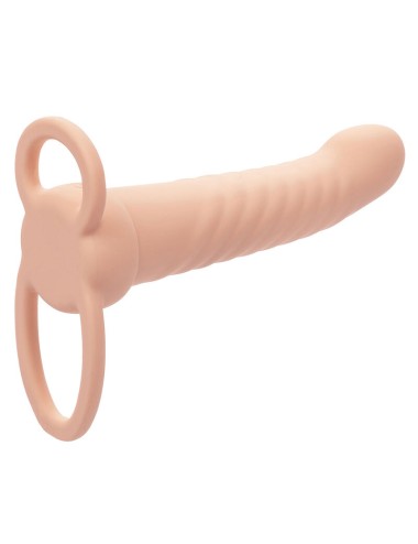 CALEXOTICS - MAXX DOBLE PENETRADOR ACANALADO 10 VIBRACIONES NATURAL