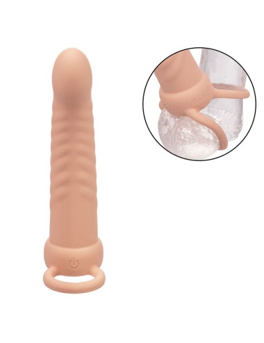 CALEXOTICS - MAXX DOBLE PENETRADOR ACANALADO 10 VIBRACIONES NATURAL