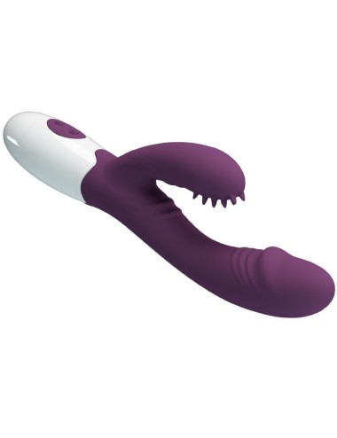 PRETTY LOVE - BUTTERFLY KISS VIBRADOR RABBIT & ESTIMULADOR PUNTO G MORADO
