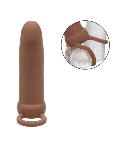 CALEXOTICS - MAXX DOBLE PENETRADOR GRUESO 10 VIBRACIONES MULATO