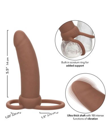 CALEXOTICS - MAXX DOBLE PENETRADOR GRUESO 10 VIBRACIONES MULATO