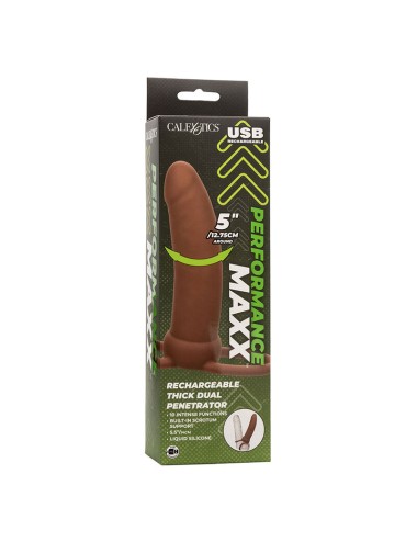 CALEXOTICS - MAXX DOBLE PENETRADOR GRUESO 10 VIBRACIONES MULATO