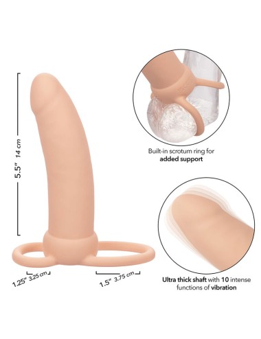 CALEXOTICS - MAXX DOBLE PENETRADOR GRUESO 10 VIBRACIONES NATURAL