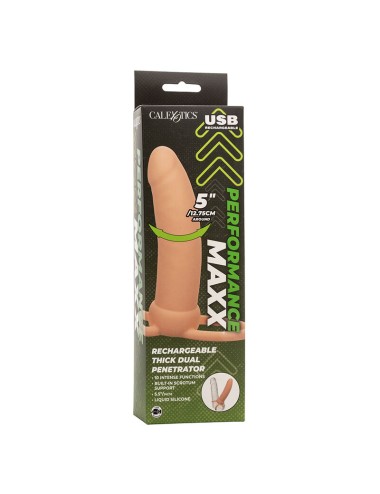 CALEXOTICS - MAXX DOBLE PENETRADOR GRUESO 10 VIBRACIONES NATURAL