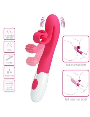 ROMANCE - VIBRADOR Y ESTIMULADOR 30 VELOCIDADES ROSA