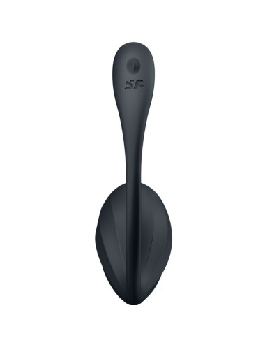 SATISFYER - RIBBED PETAL ESTIMULADOR PUNTO G CONTROL REMOTO NEGRO APP GRATUITA