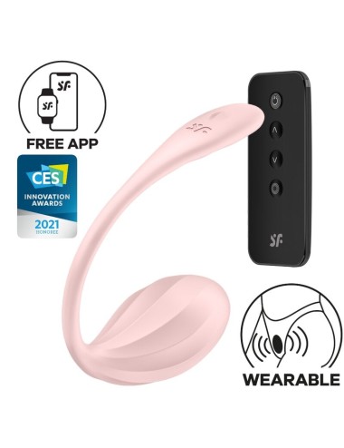 SATISFYER - RIBBED PETAL ESTIMULADOR PUNTO G CONTROL REMOTO ROSA APP GRATUITA