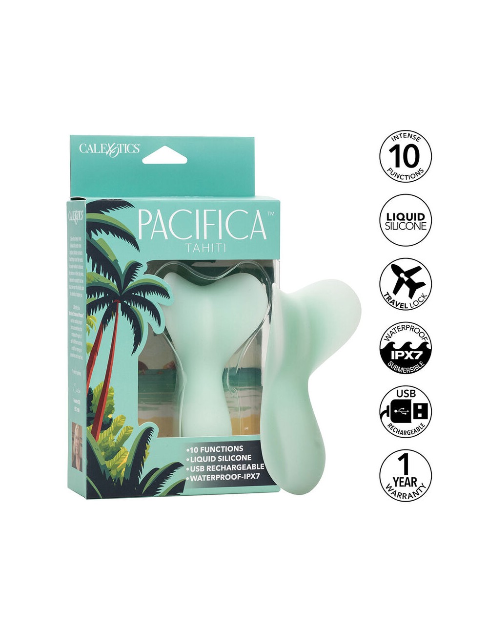 CALEXOTICS - PACIFICA TAHITI ESTIMULADOR 10 FUNCIONES AQUA