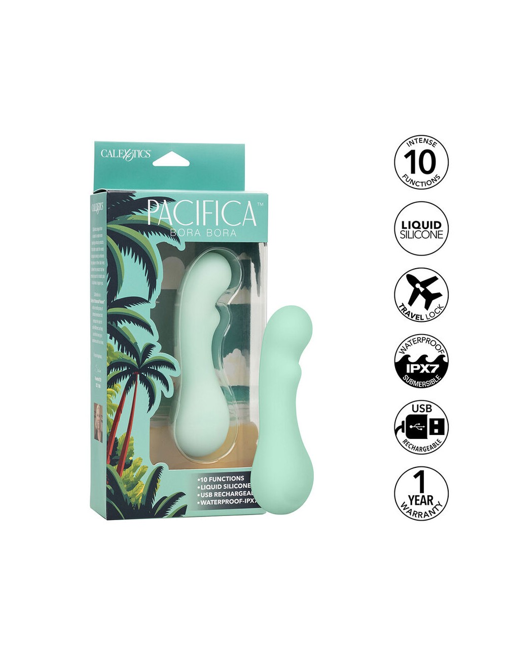 CALEXOTICS - PACIFICA BORA BORA ESTIMULADOR PUNTO G 10 VIBRACIONES AQUA CALEXOTICS - PACIFICA BORA BORA ESTIMULADOR PUNTO G 10 VIBRACIONES AQUA