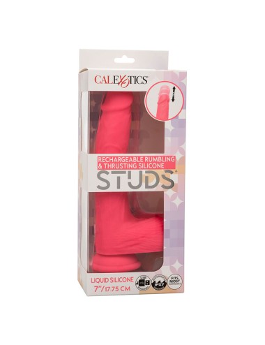 CALEXOTICS - STUDS VIBRADOR REALÍSTICO 10 VIBRACIONES Y ROSA