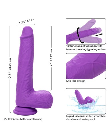 CALEXOTICS - STUDS VIBRADOR RECARGABLE Y GIRATORIO 10 VIBRACIONES VIOLETA