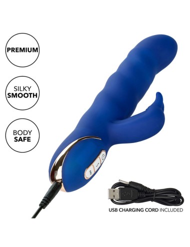 CALEXOTICS - JACK VIBRADOR RABBIT MOVIMIENTO DE ONDAS AZUL