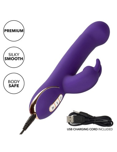 CALEXOTICS - JACK VIBRADOR RABBIT Y ESTIMULADOR 7 NIVELES DE VIBRACIÓN Y SUCCIÓN AZUL