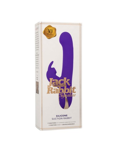 CALEXOTICS - JACK VIBRADOR RABBIT Y ESTIMULADOR 7 NIVELES DE VIBRACIÓN Y SUCCIÓN AZUL