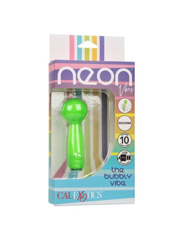 CALEXOTICS - NEON VIBES THE BUBBLY VIBE MINI MASAJEADOR 10 VIBRACIONES VERDE