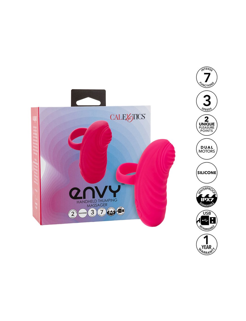 CALEXOTICS - ENVY MASAJEADOR DE BOLA RODANTE 7 VIBRACIONES ROSA CALEXOTICS - ENVY MASAJEADOR DE BOLA RODANTE 7 VIBRACIONES ROSA