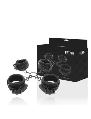 FETISH SUBMISSIVE - SET ESPOSAS MANOS Y TOBILLOS CON FORRO DE NOPRENO
