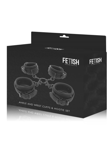 FETISH SUBMISSIVE - SET ESPOSAS MANOS Y TOBILLOS CON FORRO DE NOPRENO