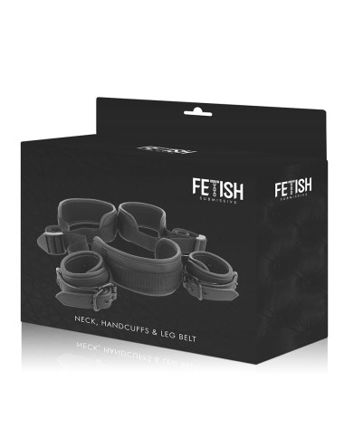 FETISH SUBMISSIVE - POSICIÓN PIERNAS ABIERTAS CON ESPOSAS CON FORRO DE NOPRENO