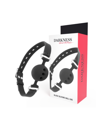 DARKNESS - MORDAZA TRANSPIRABLE SILICONA NEGRO