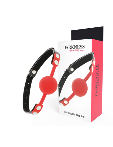 DARKNESS - MORDAZA  SILICONA ROJO