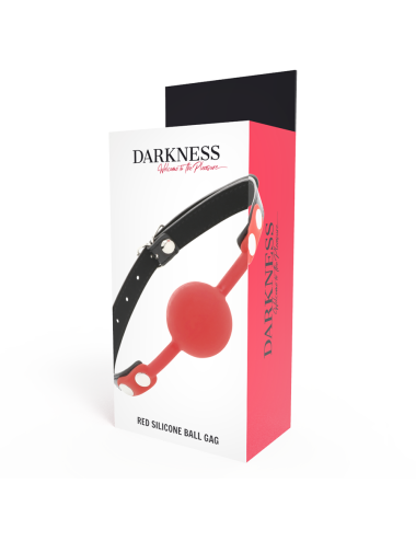 DARKNESS - MORDAZA  SILICONA ROJO
