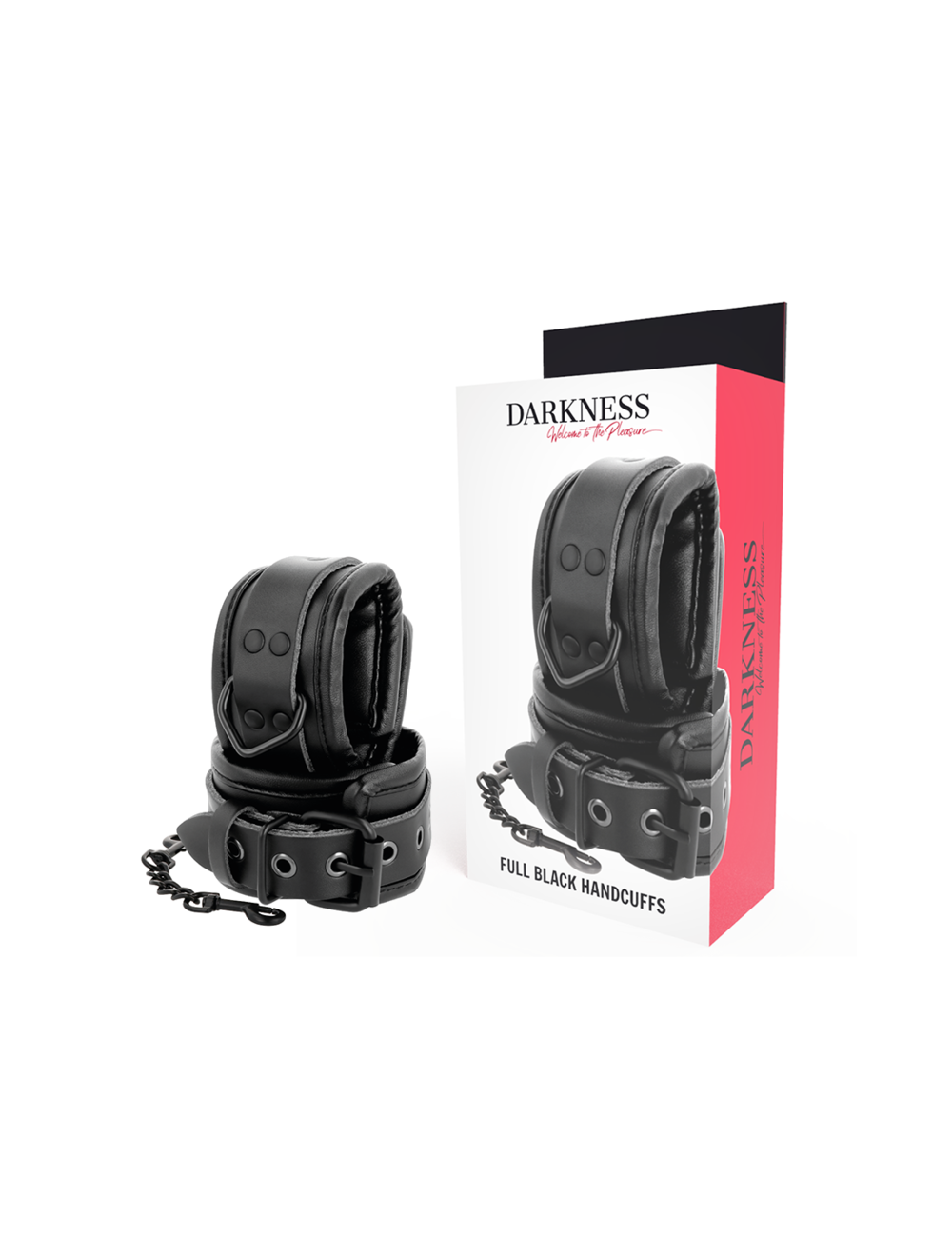 DARKNESS - ESPOSAS AJUSTABLES MANOS LEATHER NEGRO