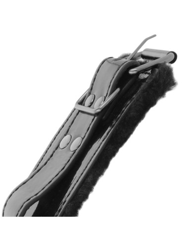 DARKNESS - ESPOSAS CUERO AJUSTABLES TOBILLOS NEGRO CON CANDADO