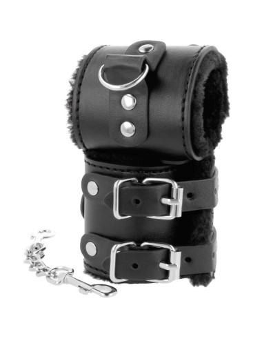 DARKNESS - ESPOSAS CUERO CON FORRO AJUSTABLES NEGRO