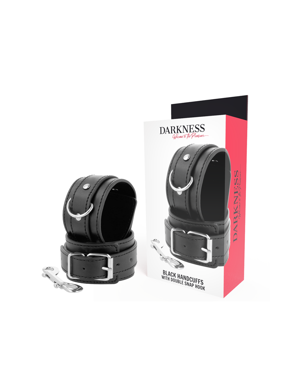 DARKNESS - ESPOSAS AJUSTABLES NEGRO CON DOBLE CINTA REFUERZO DARKNESS - ESPOSAS AJUSTABLES NEGRO CON DOBLE CINTA REFUERZO