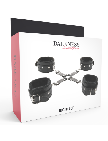 DARKNESS - ESPOSAS DE CUERO PARA PIES Y MANOS NEGRO