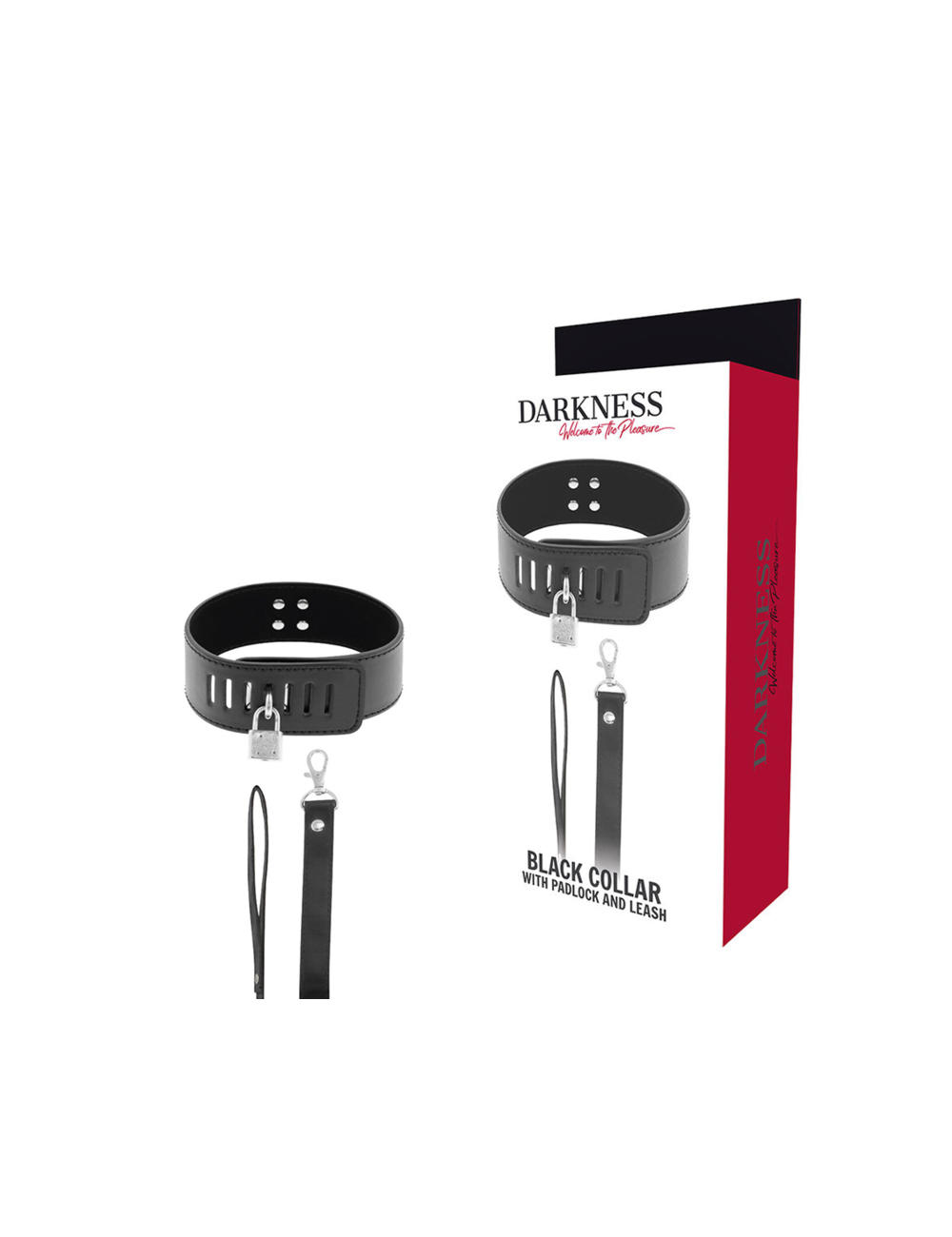 DARKNESS - COLLAR BDSM CON CANDADO NEGRO