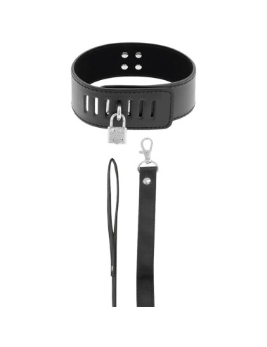 DARKNESS - COLLAR BDSM CON CANDADO NEGRO
