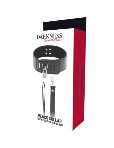 DARKNESS - COLLAR BDSM CON CANDADO NEGRO