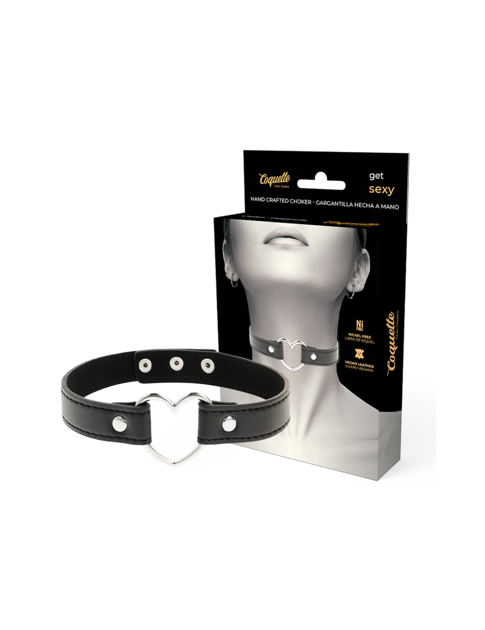 COQUETTE CHIC DESIRE - COLLAR CUERO VEGANO ACCESORIO WOMAN CORAZÓN COQUETTE CHIC DESIRE - COLLAR CUERO VEGANO ACCESORIO WOMAN CORAZÓN