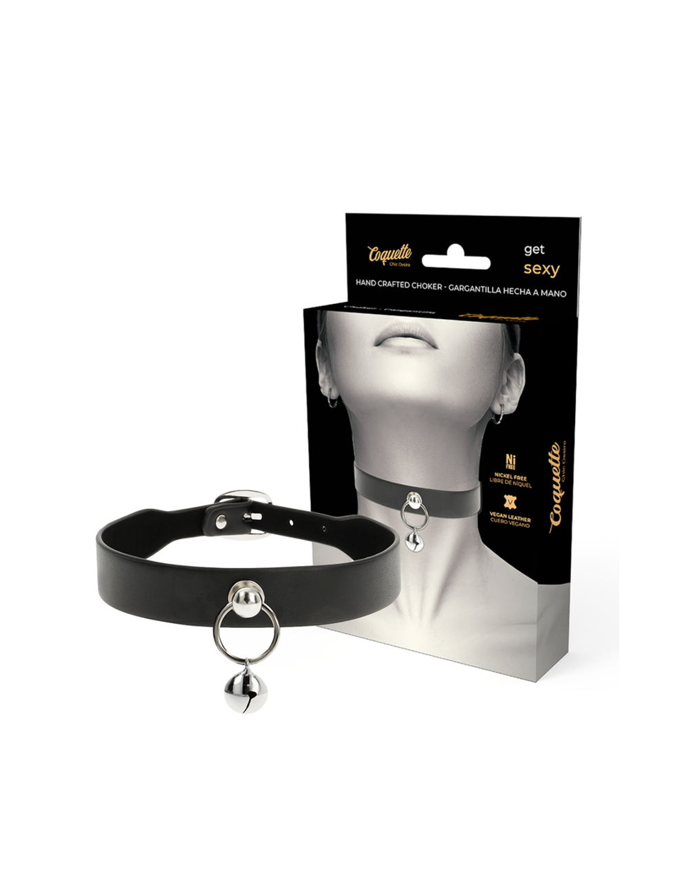 COQUETTE CHIC DESIRE - COLLAR CUERO VEGANO ACCESORIO WOMAN CASCABEL/ARO COQUETTE CHIC DESIRE - COLLAR CUERO VEGANO ACCESORIO WOMAN CASCABEL/ARO
