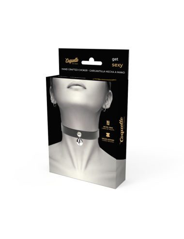 COQUETTE CHIC DESIRE - COLLAR CUERO VEGANO ACCESORIO WOMAN CASCABEL