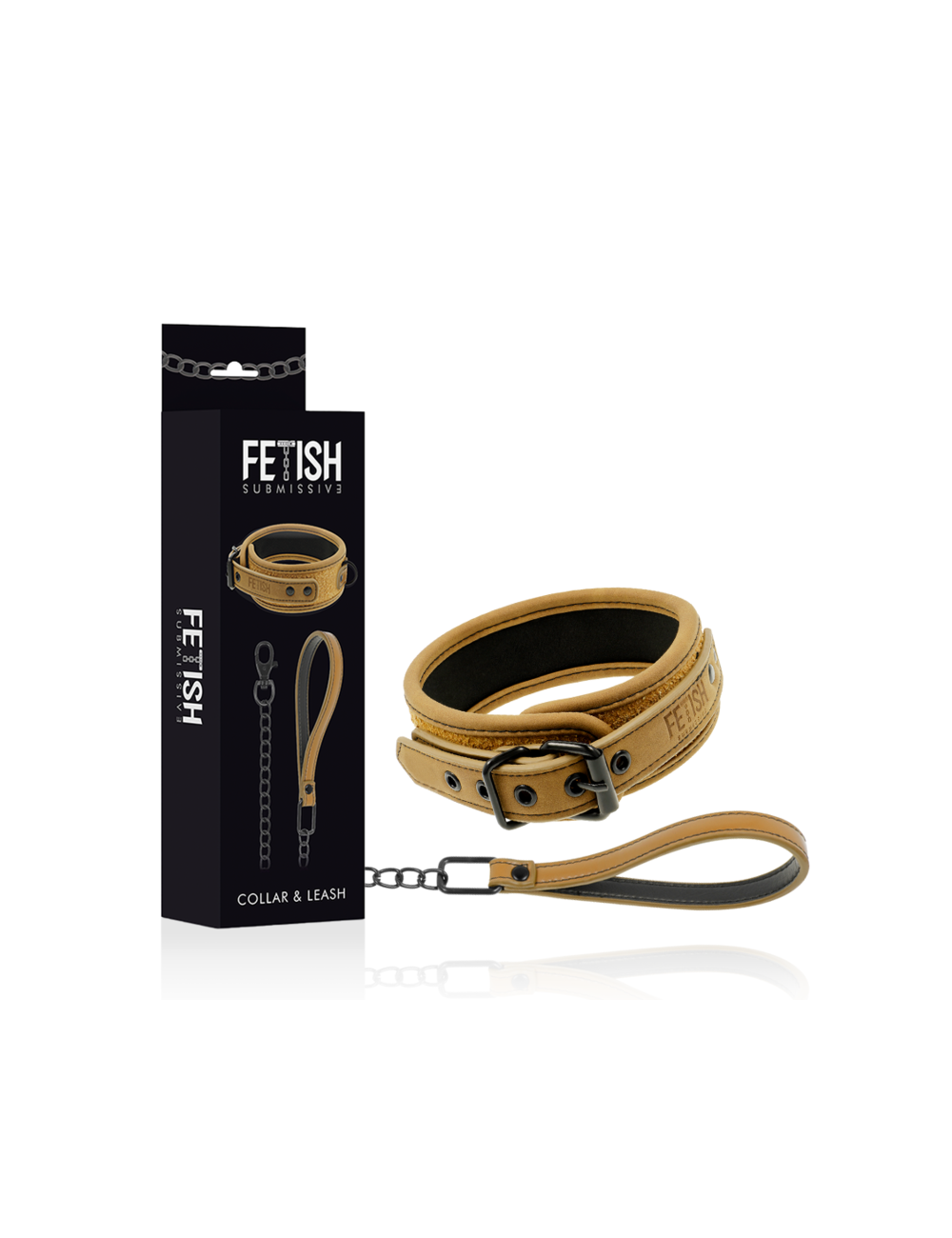 FETISH SUBMISSIVE ORIGEN - COLLAR CON CADENA CON FORRO DE NEOPRENO FETISH SUBMISSIVE ORIGEN - COLLAR CON CADENA CON FORRO DE NEOPRENO